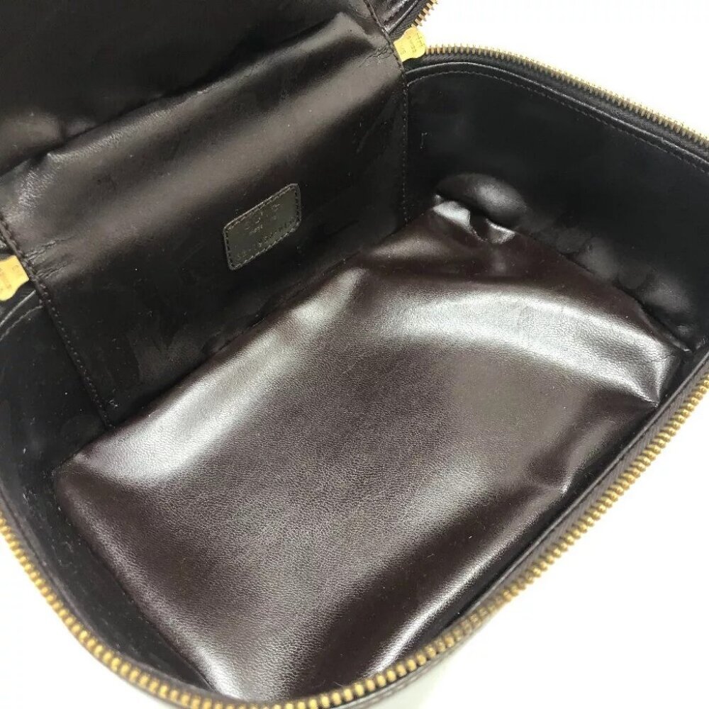 GUCCI 032.1956 Old Gucci Bamboo Hand Bag Pouch Vanity bag Brown/GoldHardware - Picture 12 of 16